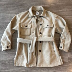 Zara Beige Belted Jacket
